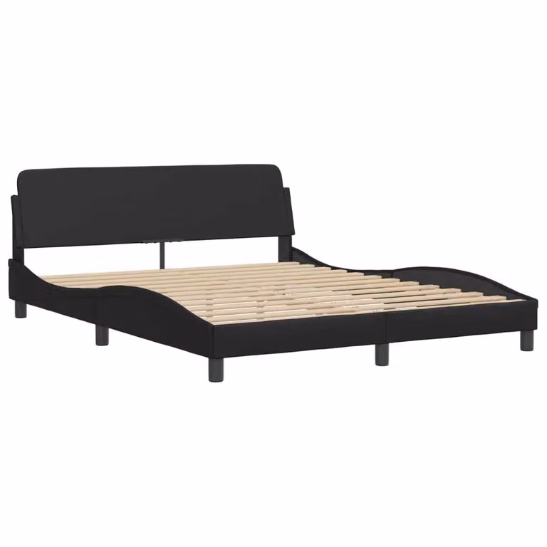 Giroletto Dover Nero 160x200 cm in Pelle finta