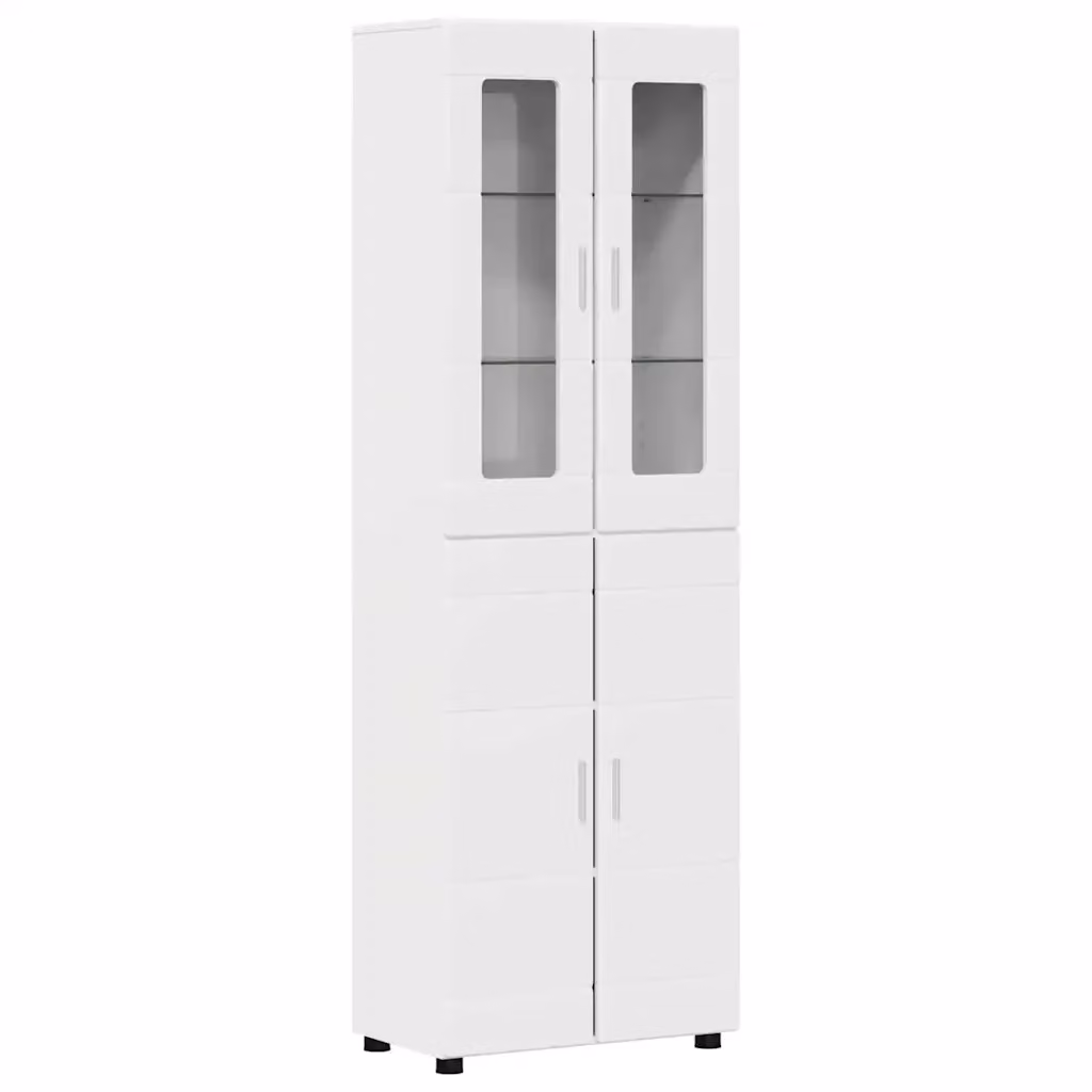 vidaXL Credenza FLORIN Moderna Bianco Lucido L: 60 cm, P: 35 cm, H: 182 cm – 2