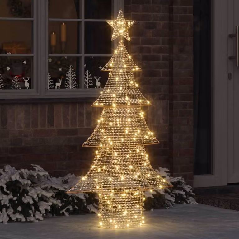Maison Exclusive - Albero di Natale con 160 luci a LED, luce bianca calda, altezza 151 cm, materiale: PET