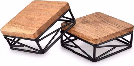 Espositore in legno per cucina e bagno con base in legno, in 2 pezzi, 1016 cm x 1016 cm x 444 cm
