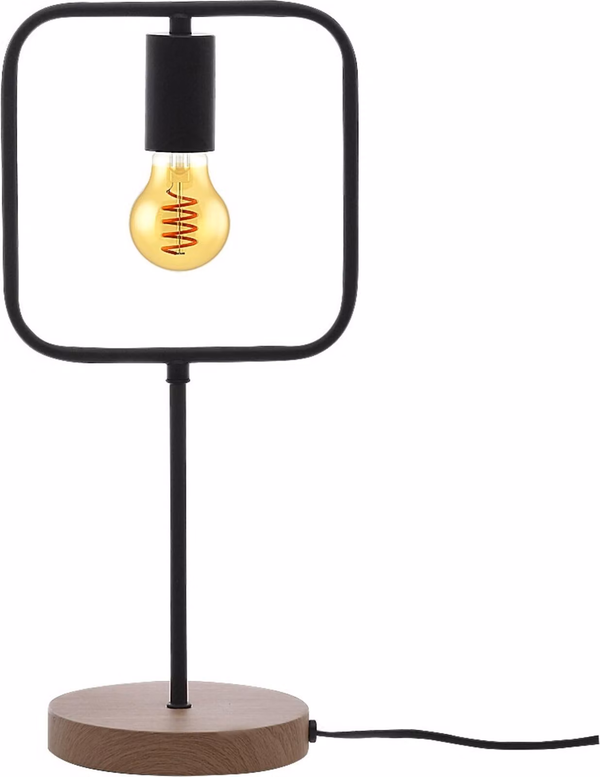 Lampada da tavolo industriale Rufin 3219 Rabalux in faggio E27