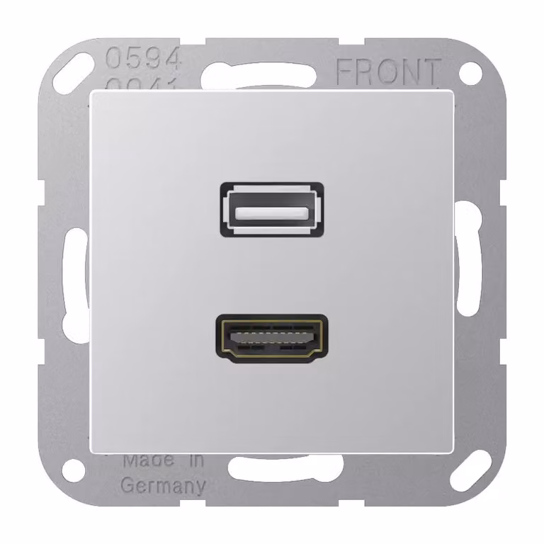 Jung MAA1163AL in alluminio HDMI/USB