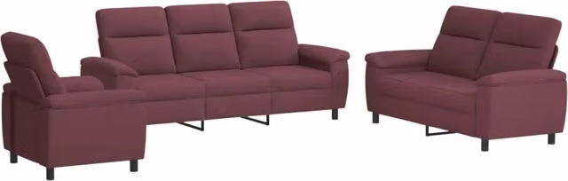 Set di divani 3 pcs Viola Tessuto 3430659