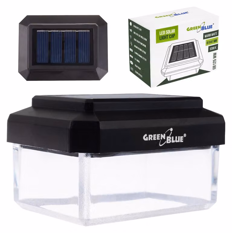 Copertura solare per lampada, 60x40 mm, luce bianco caldo 3200K, sensore di luminosità, resistente all'acqua