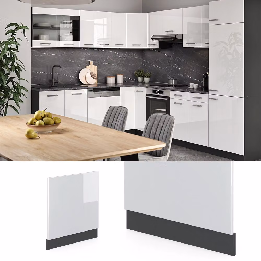 Pannello frontale R-Line Vicco Bianco lucido e Antracite, Larghezza: 60 cm – 2