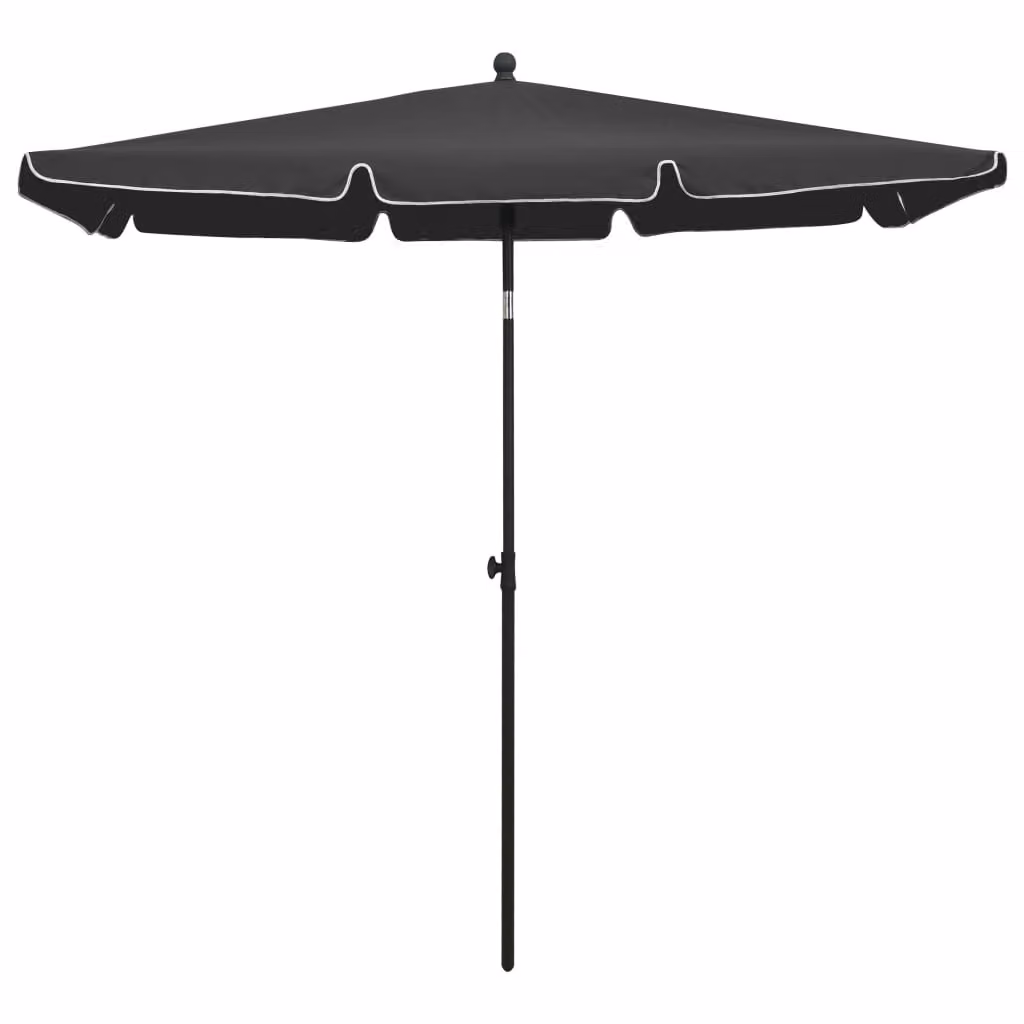 vidaXL Ombrellone con asta 210x140 cm antracite