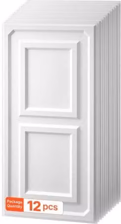 VEVOR Pannelli per Controsoffitto in PVC Espanso, Effetto Marmo Bianco, Set da 10 Pezzi, L: 121 cm, H: 60,5 cm