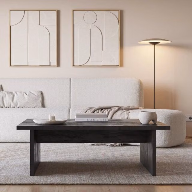 Tavolino da salotto rettangolare Veriaffari nero L/P/H: 120 x 70 x 40 cm – 1