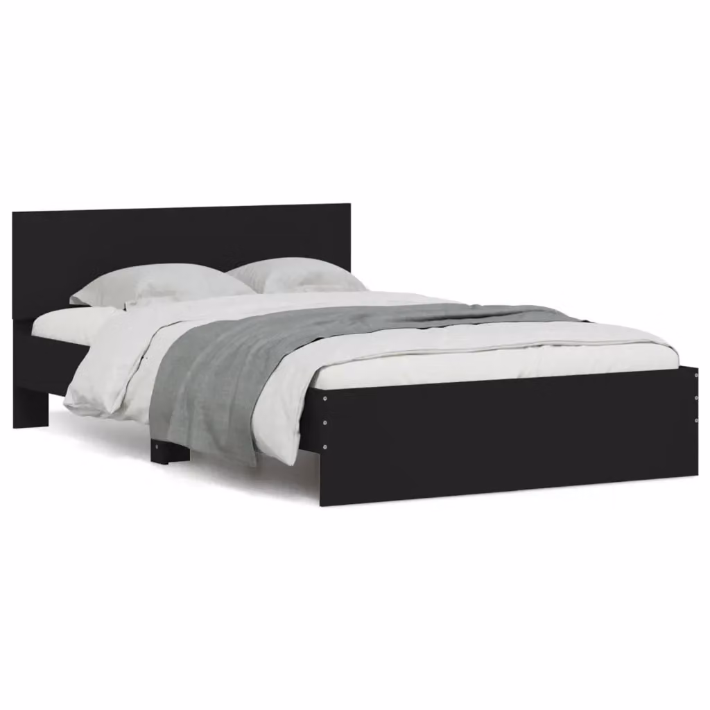 Giroletto con Testiera vidaXL Nero L/P/H: 200 x 120 x 30 cm – 2