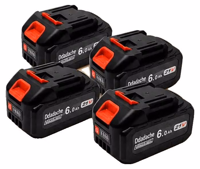 Batterie di ricambio, capacità 6000mAh, con dispositivo di protezione integrato, 21V-6.0AH-1 pezzo