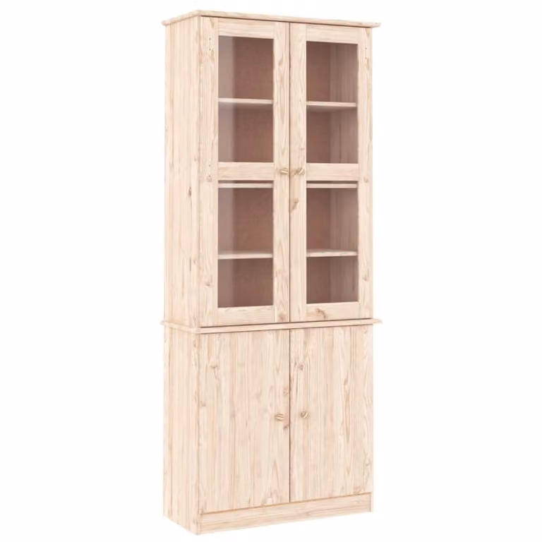 Vetrina ALTA 77x35x186,5 cm in Legno Massello di Pino