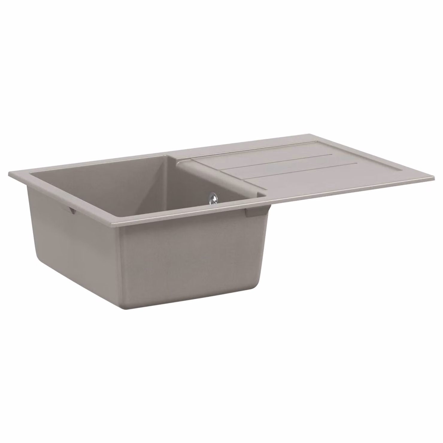 Lavello vidaXL Grigio in Quarzo e Resina L: 78 cm, P: 50 cm