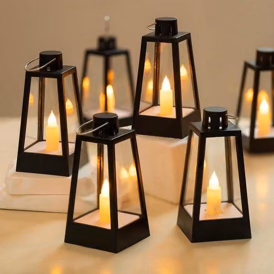 Set di luci a LED mini - 10 pezzi - alimentate a batteria - per uso esterno - Natale - balcone - giardino - Halloween - decorazione