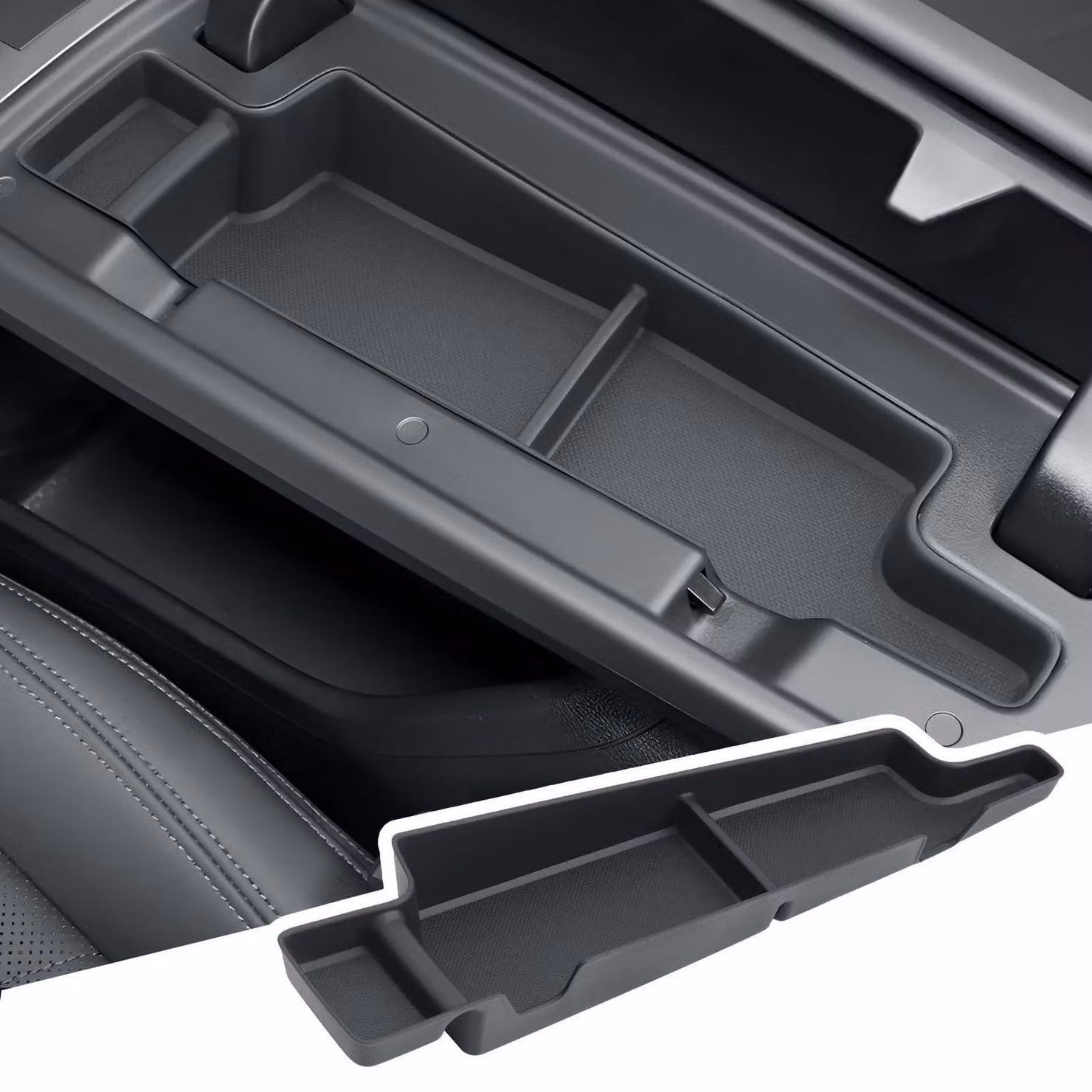 Contenitore portaoggetti per la console centrale, compatibile con BMW X1 U11, modelli 2023 e 2024, realizzato in TPE