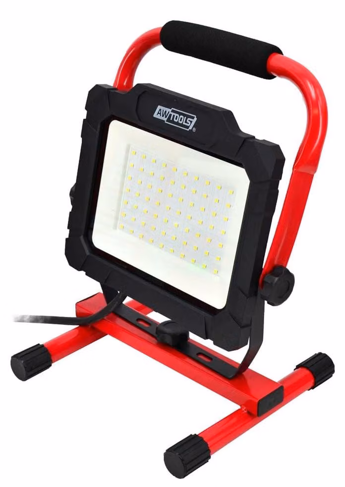 AW Tools - Lampada da lavoro a LED AW3060 (taglia unica) (bianco freddo/rosso/nero)