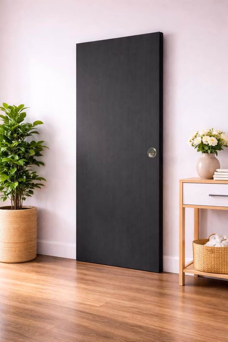 Porta scorrevole in Rovere Grigio H204 x L73 cm, Coquilles Gd Menuserie