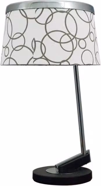 Lampada da tavolo Candellux Impresja regolabile nero/bianco con attacco E27