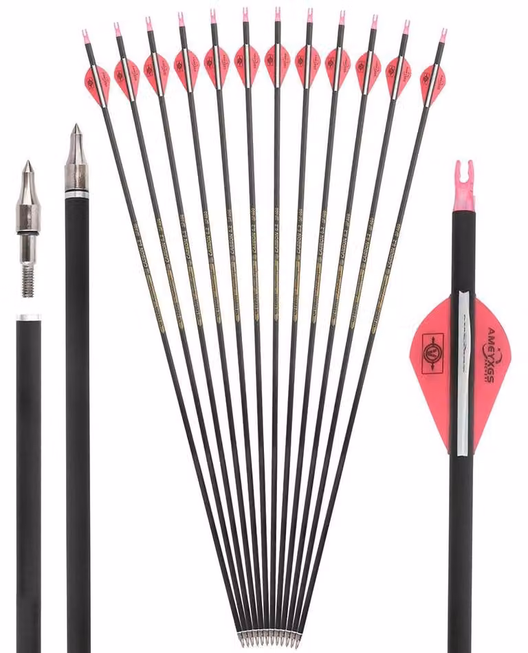 Freccette in puro carbonio, 500 punte, alette in gomma resistenti, rosa