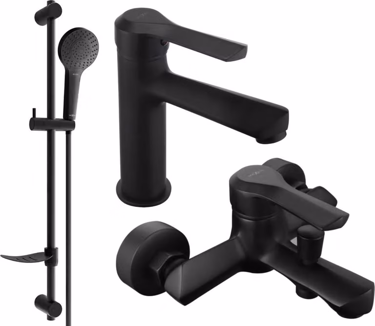 Mexen Sabre DF05 set da bagno, nero - 72103DF05-70