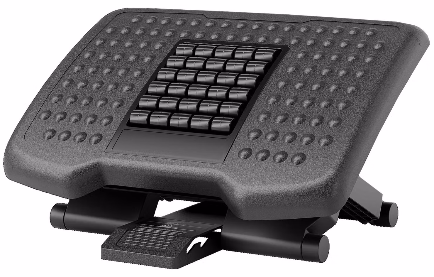 HOMCOM Poggiapiedi da scrivania regolabile in altezza, poggiapiedi ergonomico