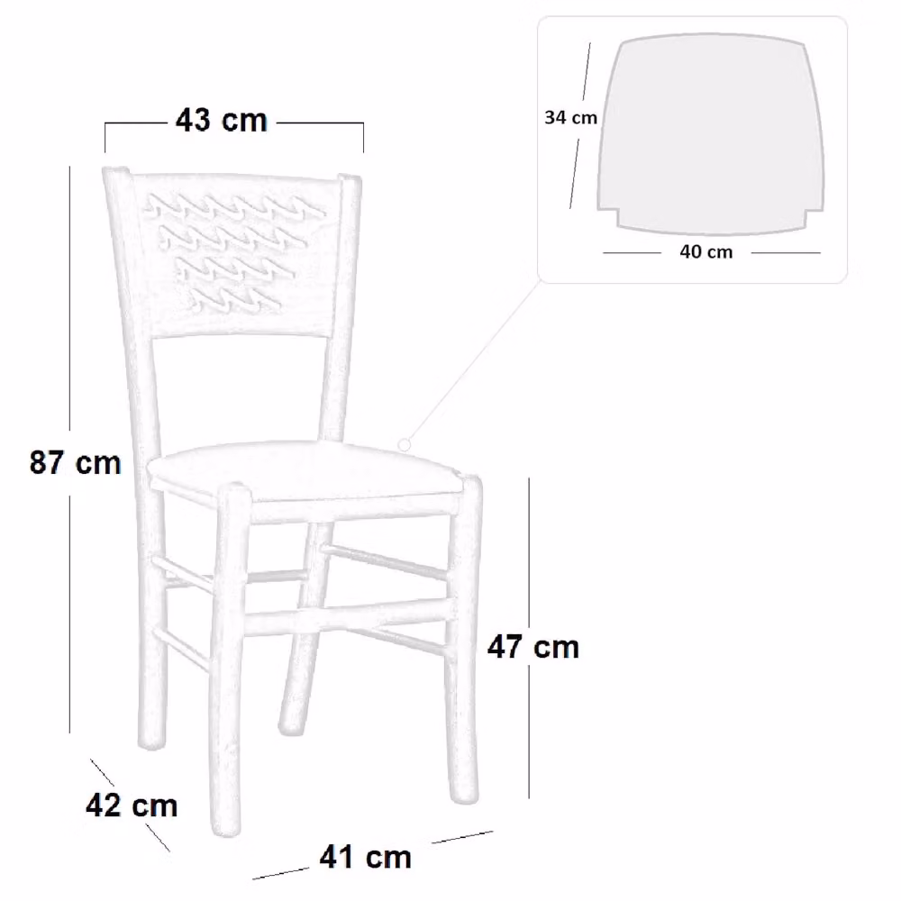 Set di 2 sedie Capri in legno noce scuro con seduta in tessuto marrone per cucina e sala da pranzo – 2
