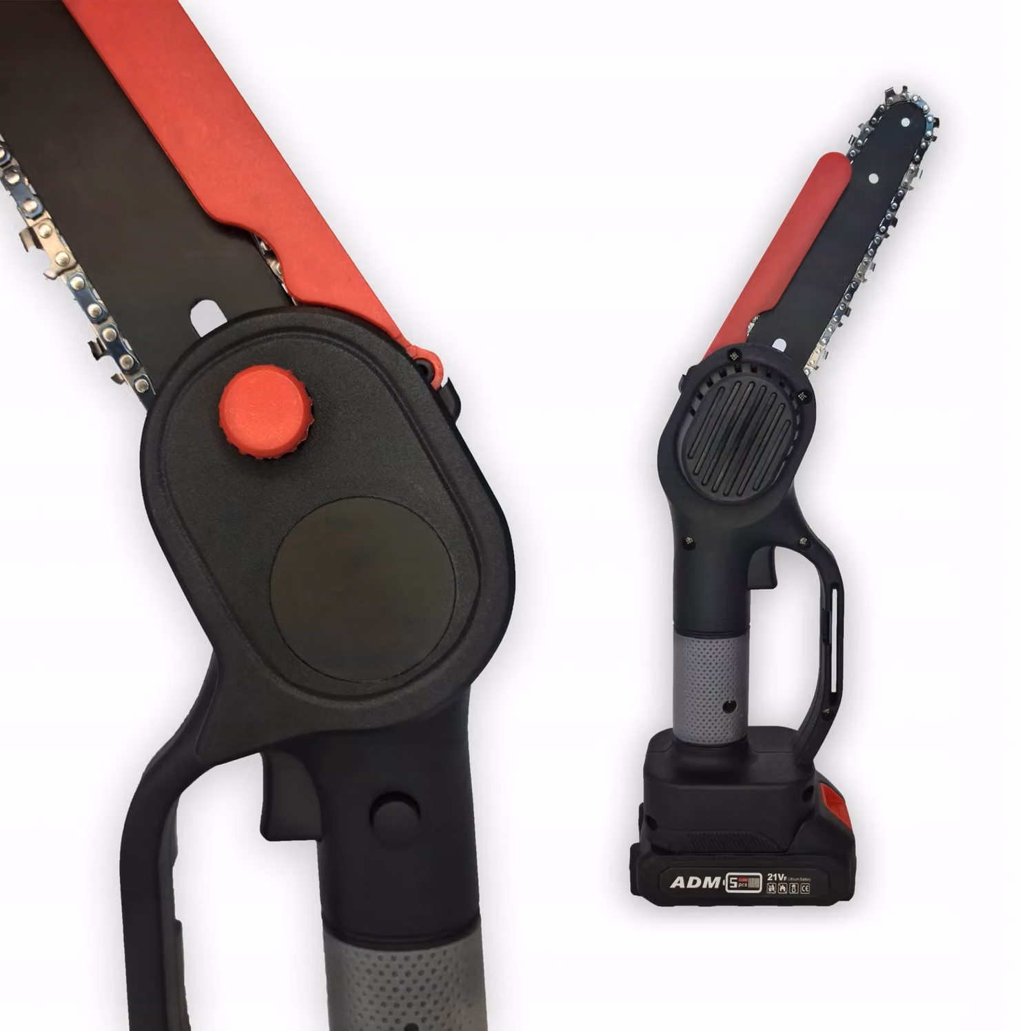Mini motosega - Seghetto elettrico a batteria - 20 V - Senza fili - Portatile - 1 batteria inclusa - Ideale per legno e potatura di alberi - Leggera