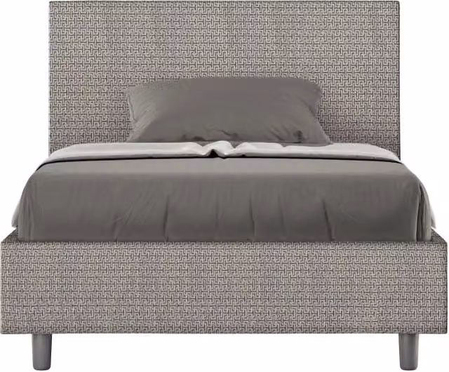 Letto 1 Piazza e Mezzo 120x190 cm Senza Rete Adele Labirinto 02 Grigio