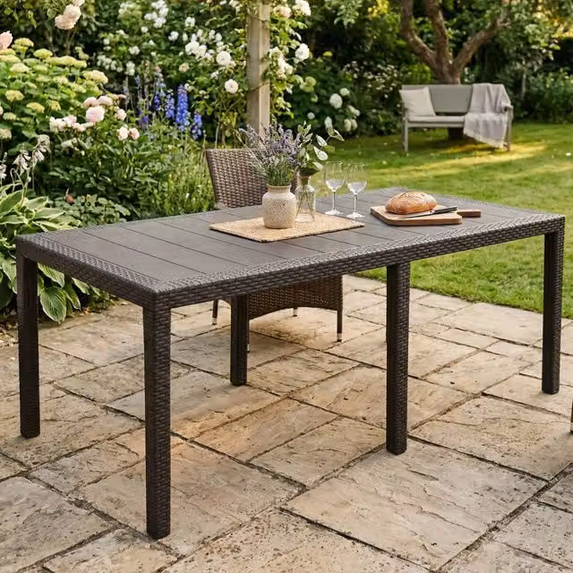 Tavolo da esterno estensibile DMORA colore antracite L: 150 cm, P: 90 cm, H: 72 cm