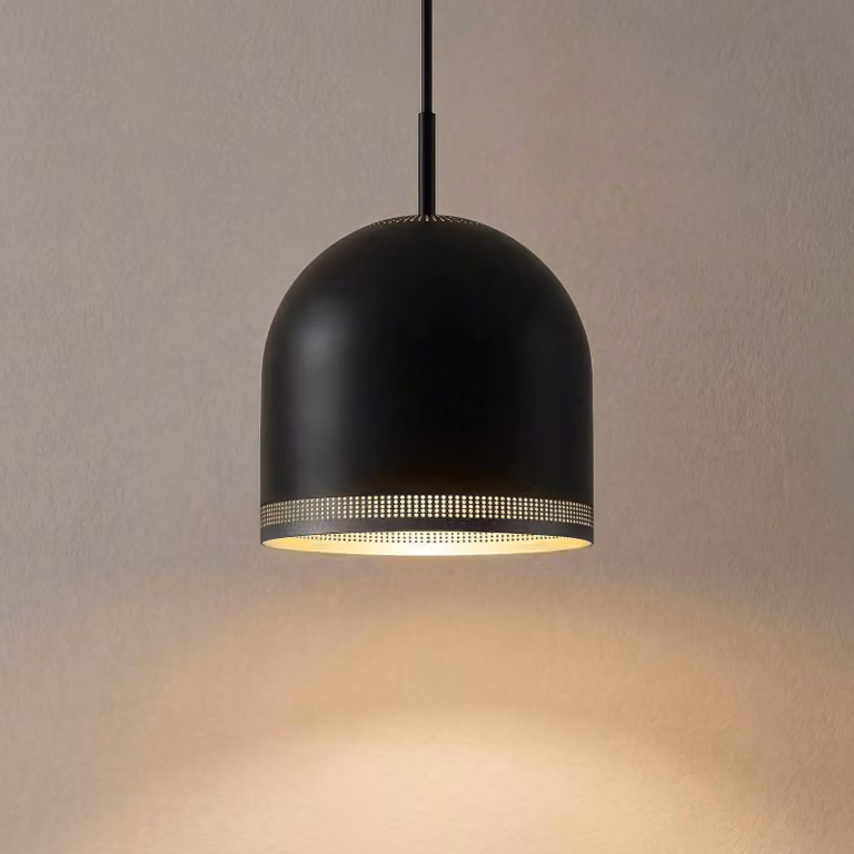 Lampada a sospensione Oura NOLA, dimmerabile, Nero, Soggiorno / Sala da pranzo, Metallo, Scandinavo, Lampada a sospensione