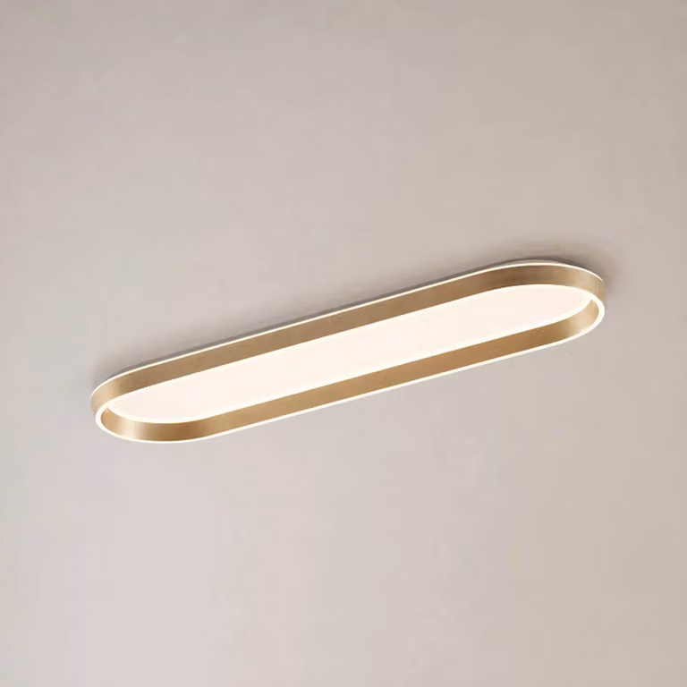Plafoniera soffitto Rylan Lucande, dimmerabile, Ottone / Oro, Soggiorno / Sala da pranzo, Metallo, Moderno, Plafoniera