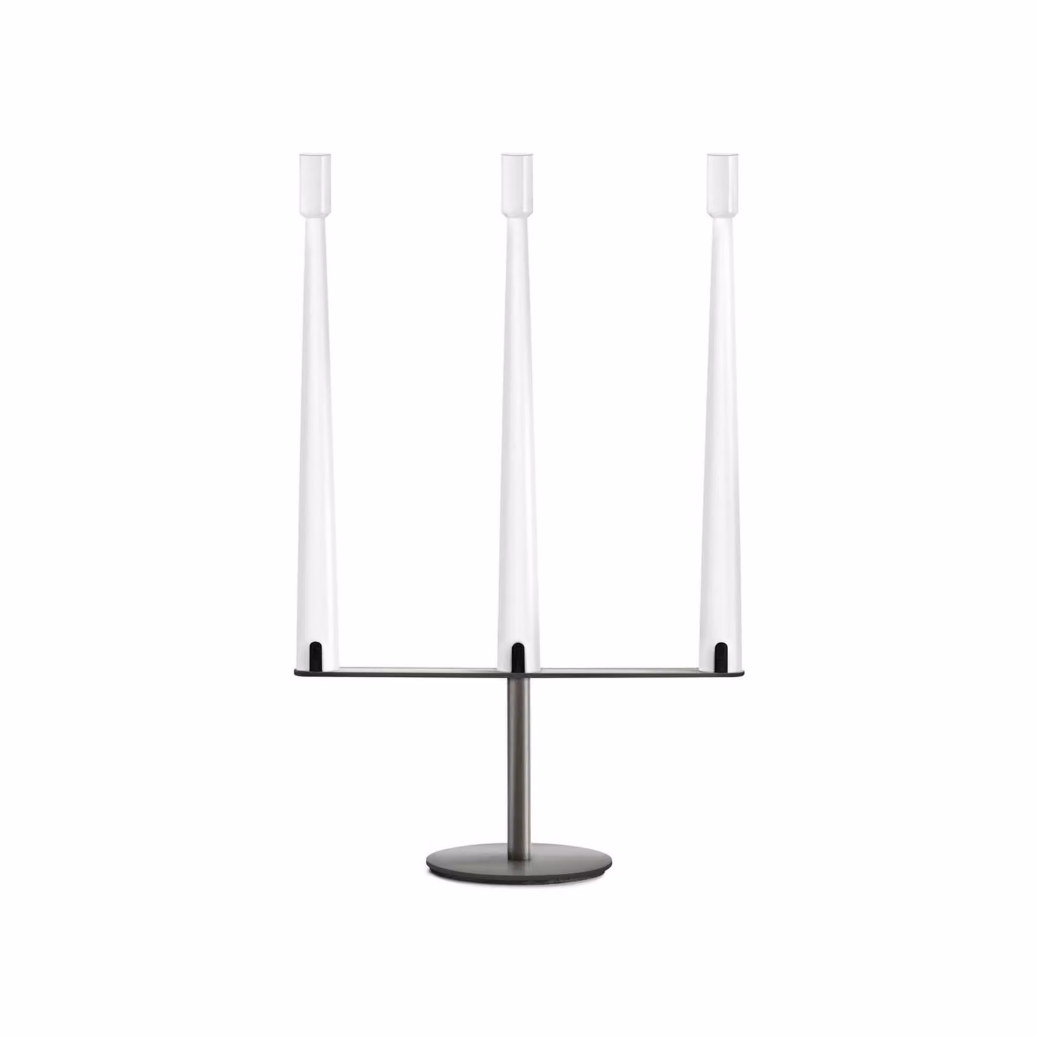 Nemo Lampada da tavolo LED Sorrento, bianca, a 3 luci, USB dimmerabile, Bianco / Opale, Soggiorno / Sala da pranzo, Alluminio, Moderno