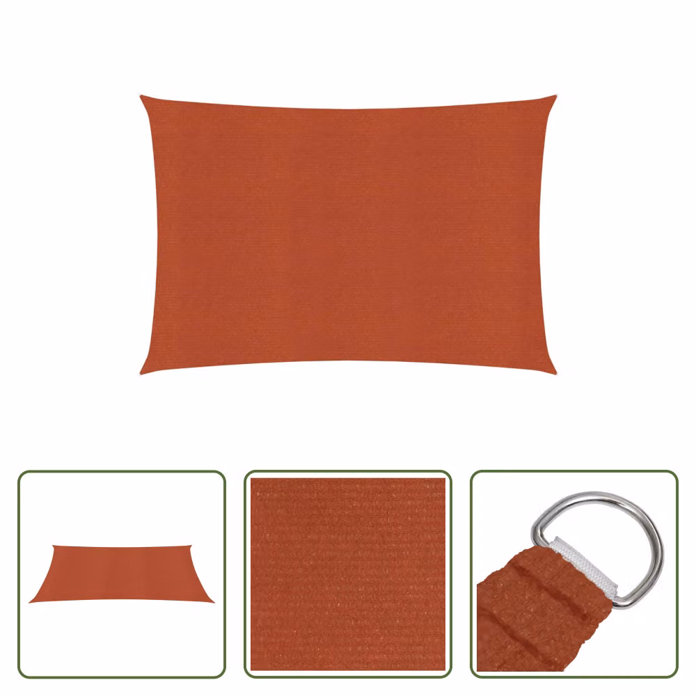 Tenda da sole Living Store, 160 g/m², colore terracotta, dimensioni 4x6 metri, realizzata in HDPE