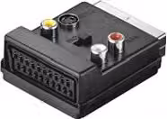 Connettore video Scart Adapter in Out Techly Nero IADAP SCART 312