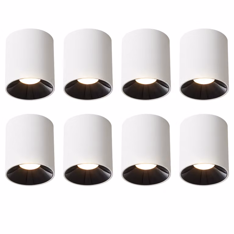 ZMH LED plafoniera 8ER plafoniera 7W spot a soffitto bianco caldo plafoniera bianca plafoniera rotonda plafoniera piccola per cucina soggiorno sala da pranzo