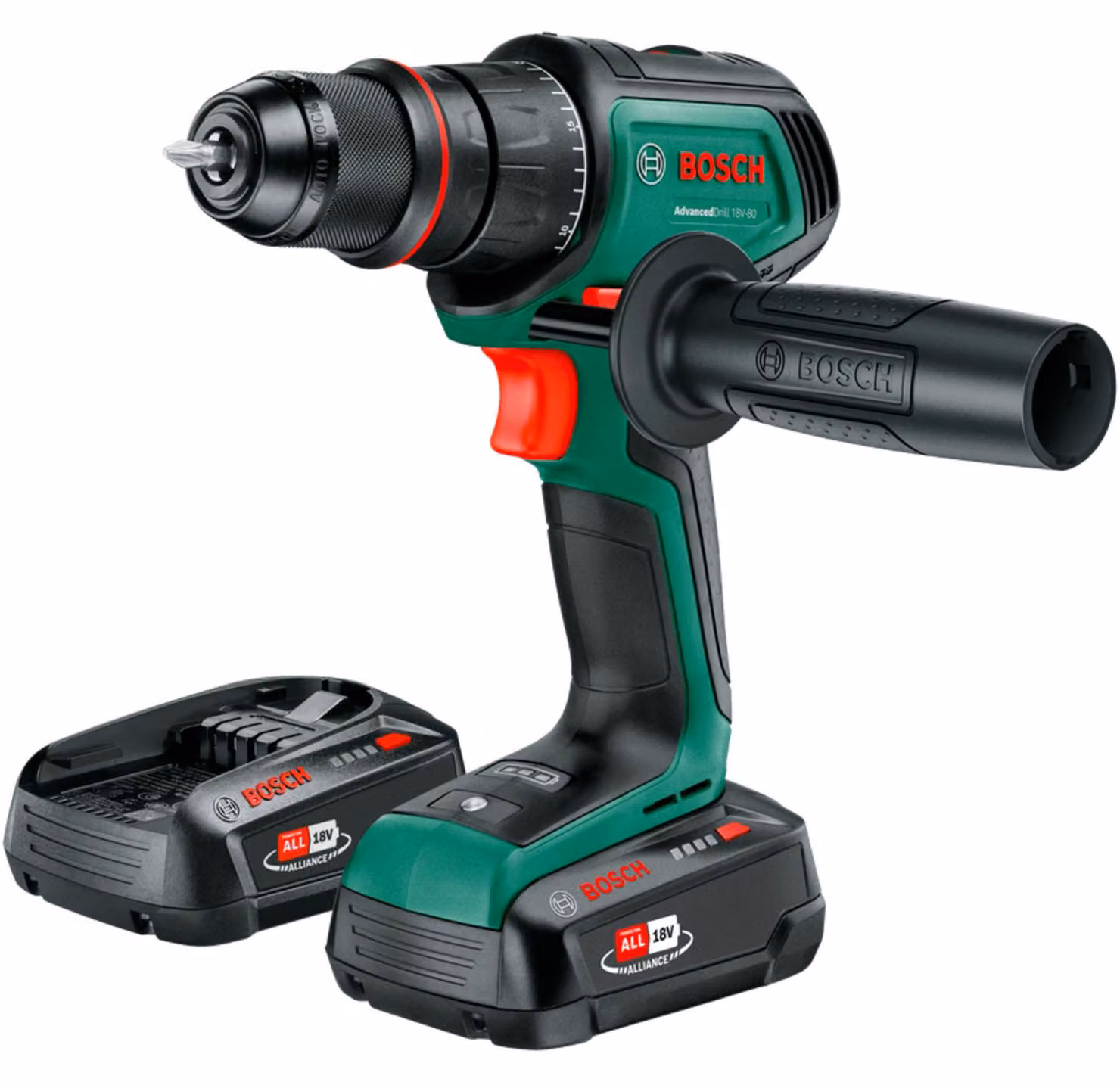 Drill-driver - AdvancedDrill - 18V-80 - 2 x 2.5 Ah batteries - Removable metal chuck - Cordless
