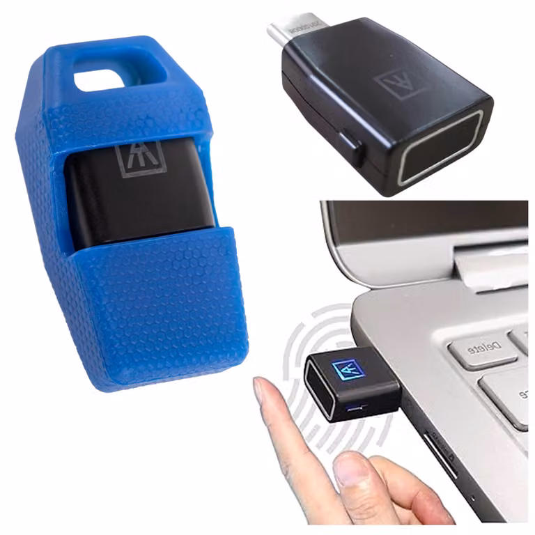 AUTHENTREND Chiavetta di sicurezza USB-C (biometria, lettore di impronte digitali)