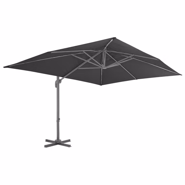 vidaXL Ombrello Ampel con palo in alluminio antracite 400 x 300 cm