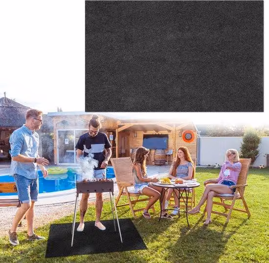Tappetino per barbecue 75x120 cm - Tappetino per griglia - Tappetino per barbecue