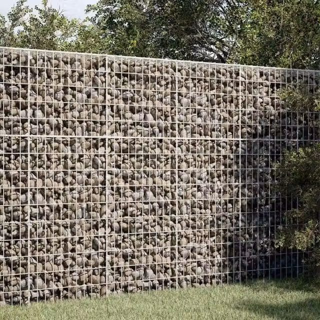 Gabione con Filo da 5 mm e Rete da 5x10 cm 150x20x150 cm 3464565