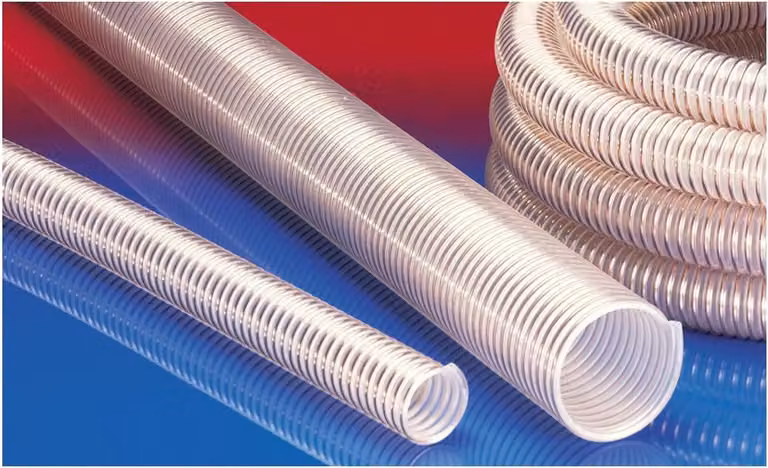 Norres AIRDUC PUR 356 AS Tubo flessibile di aspirazione/convogliamento antistatico, resistente ai microbi 90mm 10m