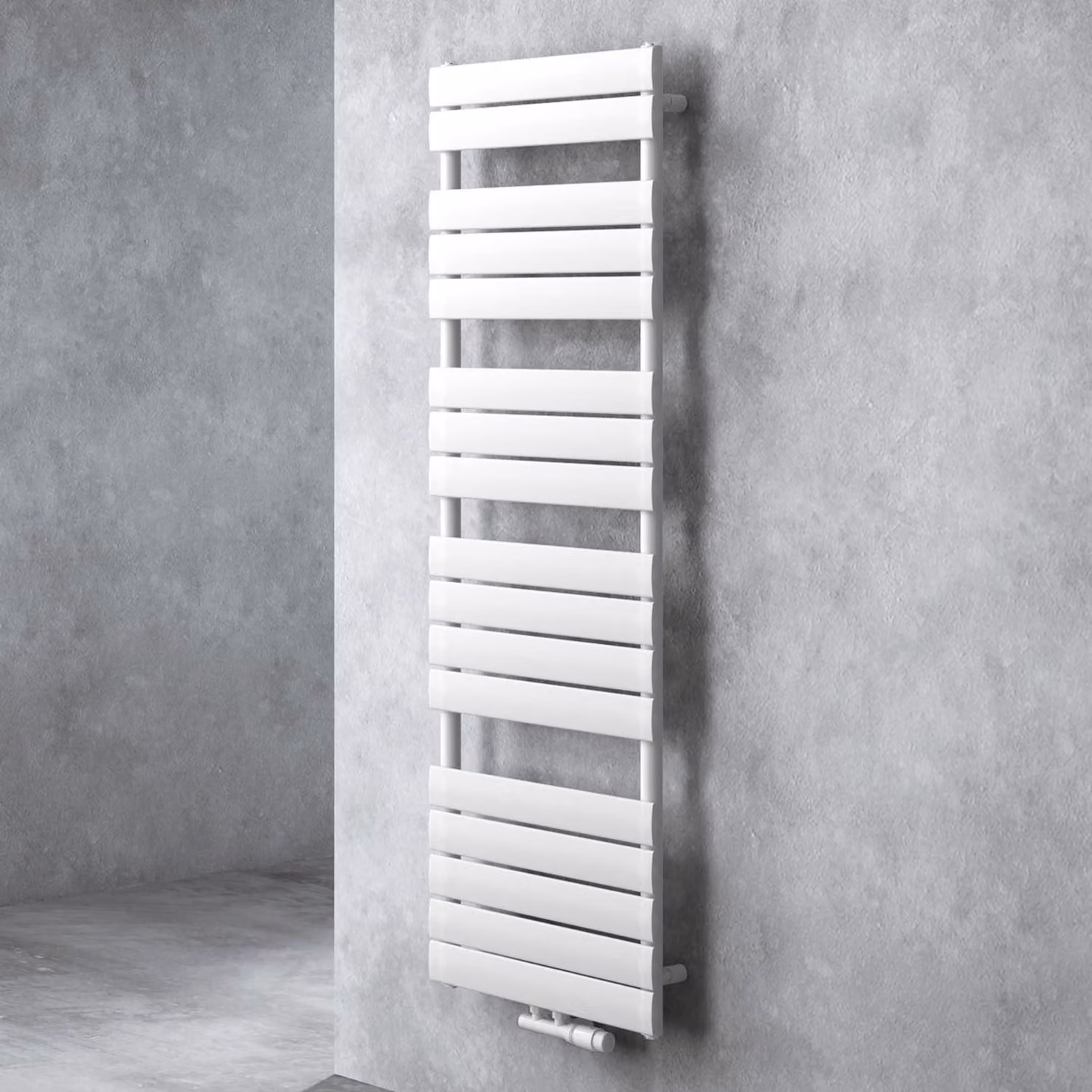 doporro Scaldasalviette 160x60cm, Radiatore Piatto Termoarredo da Bagno Riscaldamento da Acqua Calda Portasciugamani in Acciaio, Bianco
