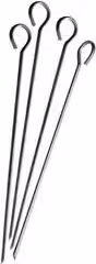 Set di 6 spiedini in acciaio inox Caper color argento lucido, lunghezza 25 cm