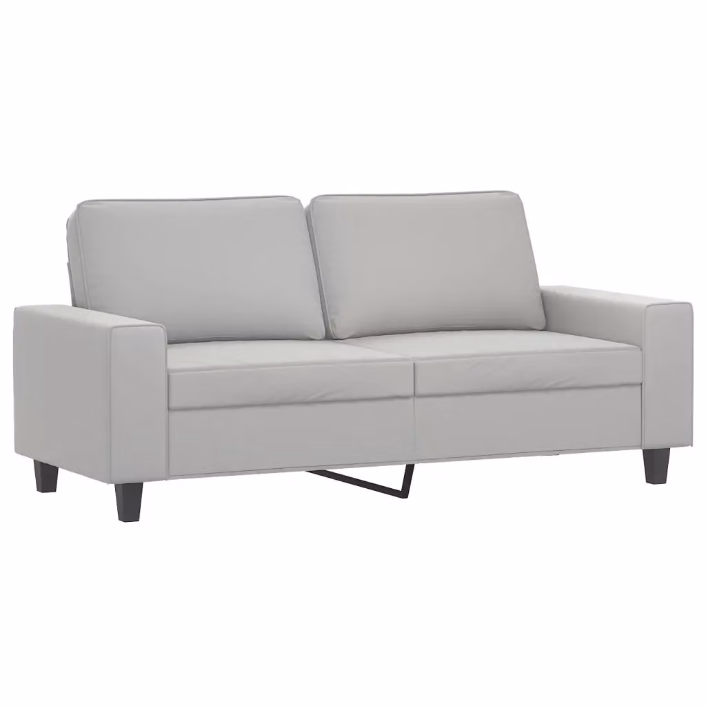 Divano a 2 posti moderno vidaXL in tessuto microfibra grigio L/P/H: 140 x 190 x 77 cm – 2