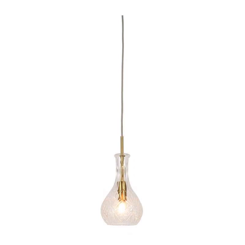 si tratta di RoMi - Lampada a sospensione Bruxelles - Oro/Vetro - Ø14cm Lampada a sospensione - Lampada da tavolo - Lampada da soggiorno - Lampada da camera da letto - Soggiorno