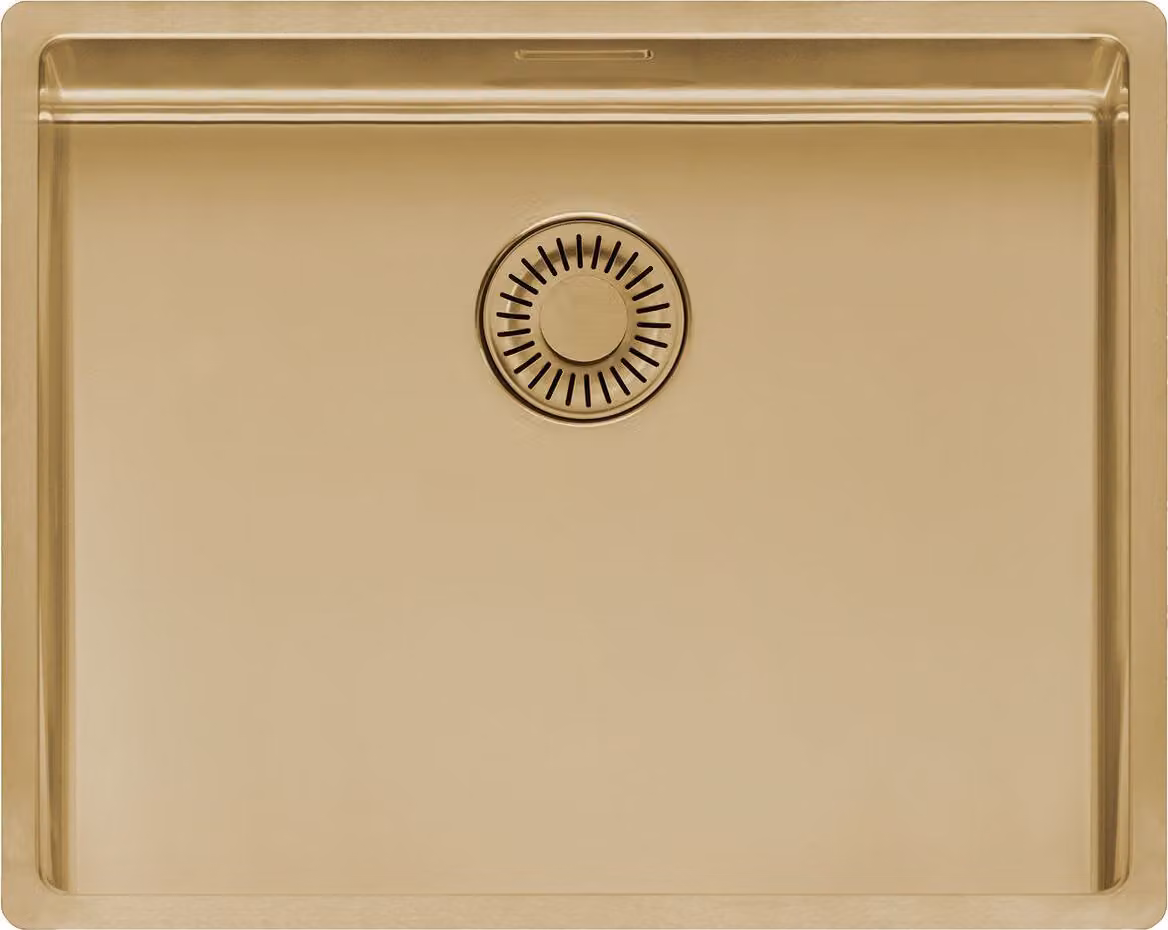 REGINOX R38765 Lavello NEW YORK 50X40 Comfort Gold II per mobili da cucina a partire da 60 cm di larghezza / A filo piano / Montaggio a filo piano / Sotto piano