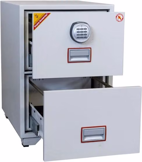 Classificatore ignifugo Technomax Dfce 2000 per documenti elettronici in acciaio grigio con resistenza 60min – 1