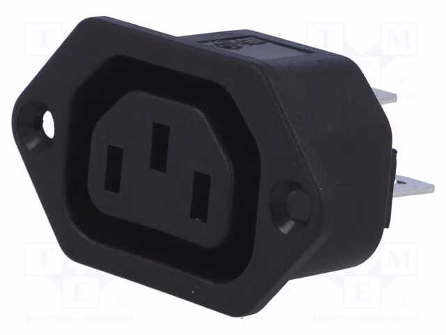 1 connettore: per alimentazione AC, 10A, modello PX0675/63, connettore femmina