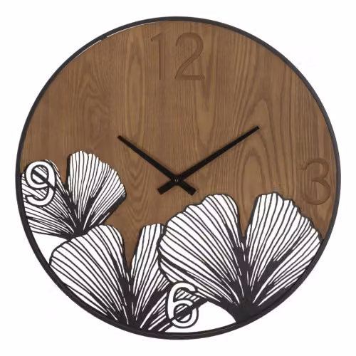 Orologi OROLOGIO DA MURO SUPER WOOD/LEAF CM Ø 60X2 Mauro Ferretti