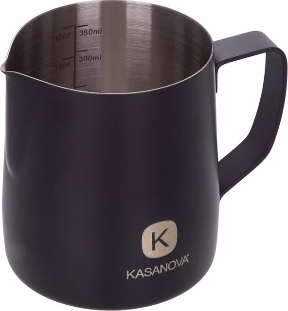 Bricco per latte KASANOVA in acciaio inox nero, 350 ml