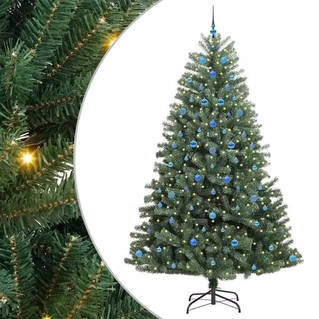 Albero di Natale | Decorazioni natalizie Artificiale con Rami Pieghevoli Verde 240 cm